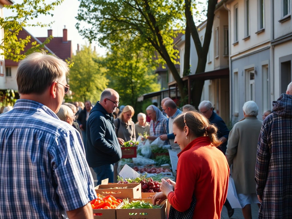 Mieszkańcy Jaworzna świętujący majówkę na tle zieleni miejskiej